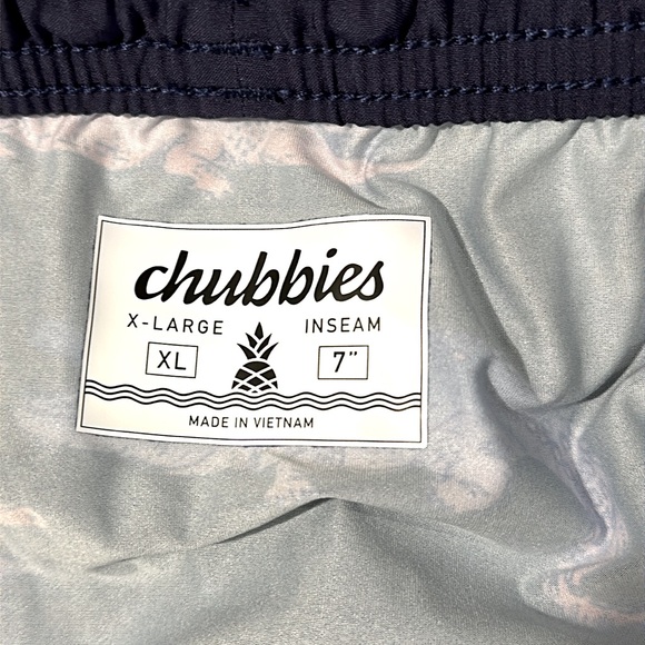 🐊 Chubbies XL 7 in. inseam, The Everglades navy w/ alligator compression shorts - Picture 5 of 11